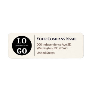 Professional Elegant Custom Logo Return Address Label