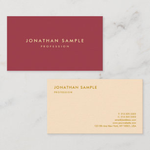 Professional Elegant Design Gold Color Text Luxe Business Card