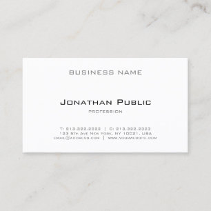 Professional Elegant Design Modern Minimal Plain Business Card