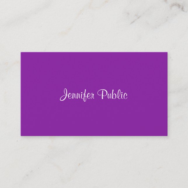 Professional Elegant Design Premium Silk Luxury Business Card (Front)