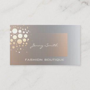 Professional elegant fancy golden/bronze confetti business card