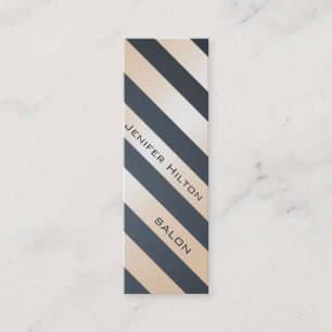 Professional elegant gentle modern shiny stripes mini business card