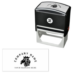 Professional Elegant Gold Lion Logo Self-inking Stamp