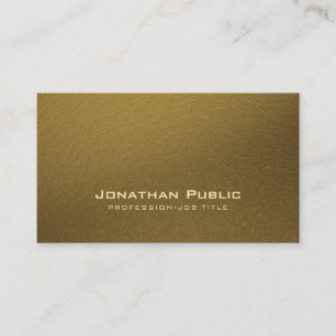 Professional Elegant Gold Look Modern Deluxe Business Card