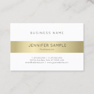 Professional Elegant Gold Look Simple Plain Modern Business Card