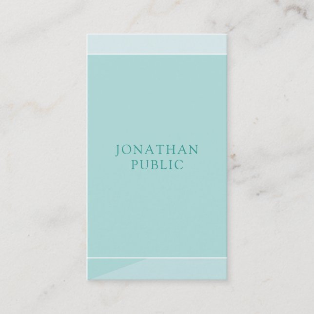 Professional Elegant Green Simple Template Modern Business Card (Front)