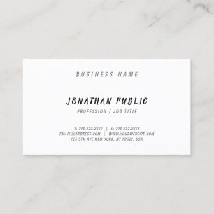 Professional Elegant Hand Script Smart Modern Business Card
