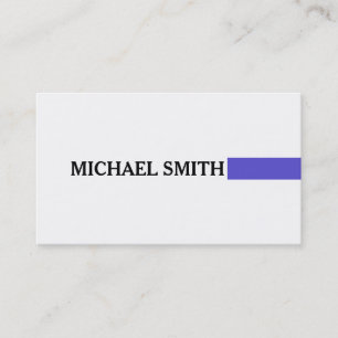 Professional Elegant Iris Modern Plain White Business Card