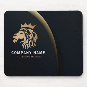 Professional Elegant Lion Logo Business Card Mouse Pad