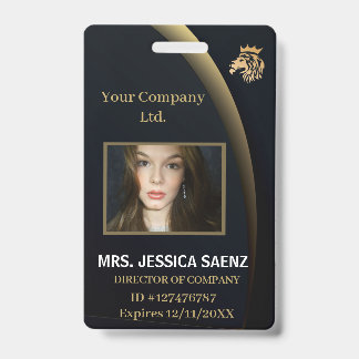  Professional Elegant Lion Logo  ID Badge