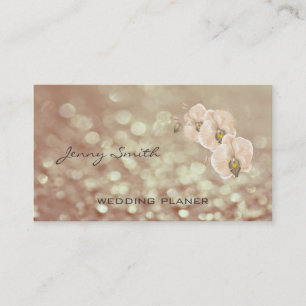 Professional elegant luxury chic bokeh orchid business card