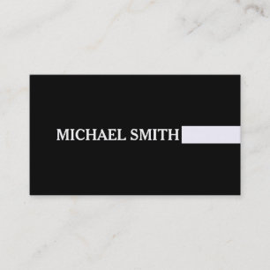 Professional Elegant Magnolia Modern Plain Black Business Card