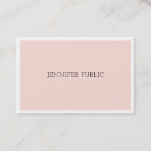 Professional Elegant Minimalist Design Blush Pink Business Card