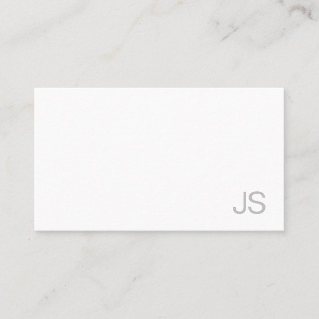 Professional Elegant Minimalist Monogram Design Business Card (Front)