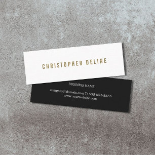 Professional Elegant Minimalist Stylish Consultant Mini Business Card