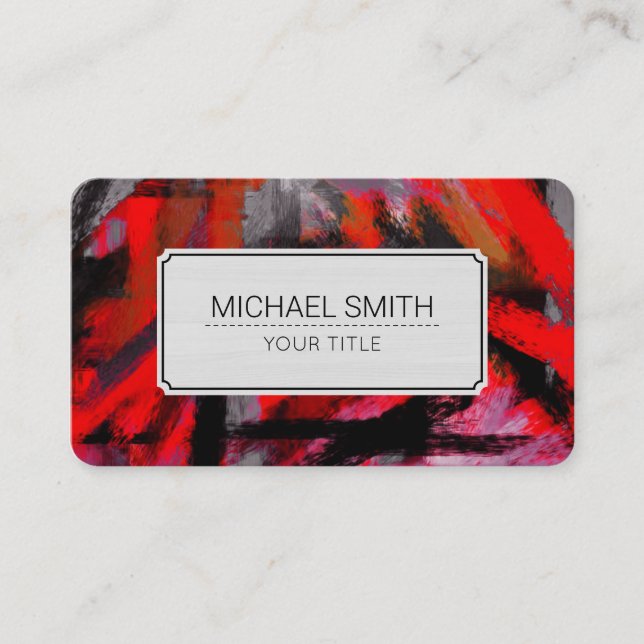 Professional Elegant Modern Abstract #11 Business Card (Front)
