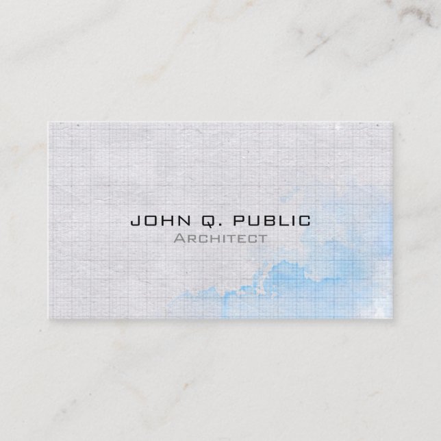 Professional Elegant Modern Architect Business Card (Front)
