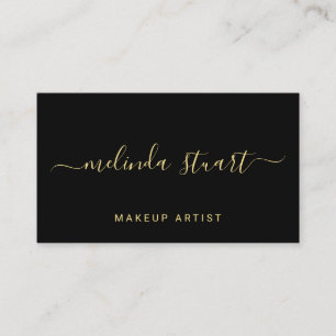 Professional Elegant Modern Black and Gold Business Card