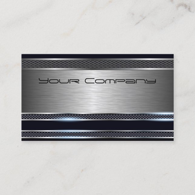 Professional Elegant Modern Black Business Card (Front)