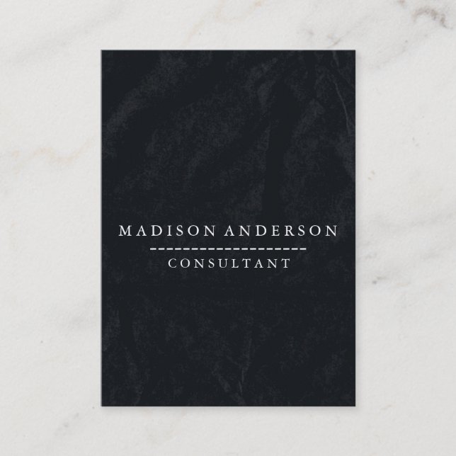 Professional Elegant Modern Black Chalk Board Business Card (Front)