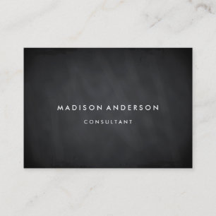 Professional Elegant Modern Black Chalk Board Business Card