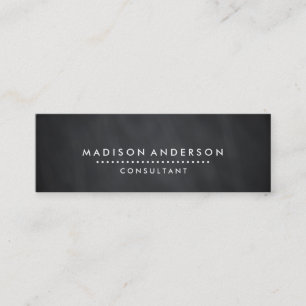 Professional Elegant Modern Black Chalk Board Mini Business Card