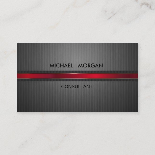 Professional Elegant Modern Black,Red Business Card (Front)