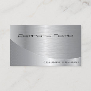 Professional Elegant Modern Brushed Silver Busines Business Card