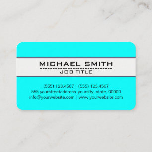 Professional Elegant Modern Cyan Minimalist Business Card