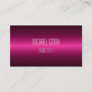Professional Elegant Modern Dark Hot Pink Business Card