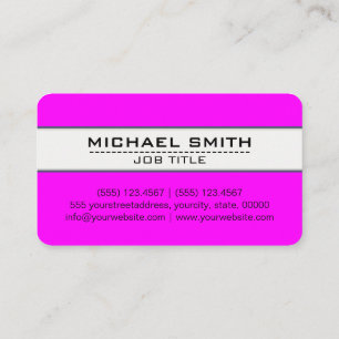 Professional Elegant Modern Fuchsia Minimalist Business Card