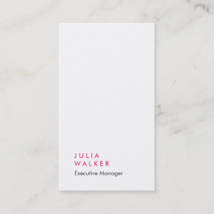 Professional elegant modern grey white plain business card
