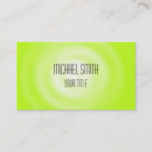 Professional Elegant Modern Lime Green Business Card