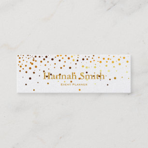 Professional elegant modern luxury gold glitter mini business card