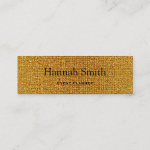 Professional elegant modern luxury gold glitter mini business card
