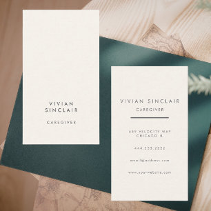 Professional Elegant Modern Minimal Caregiver Business Card