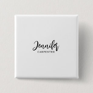 Professional elegant modern minimalist add name 15 cm square badge