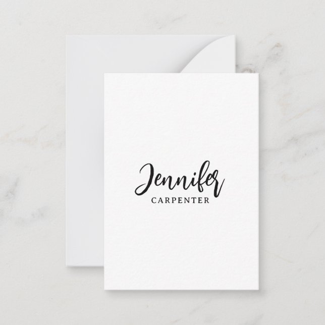 Professional elegant modern minimalist add name card (Front)