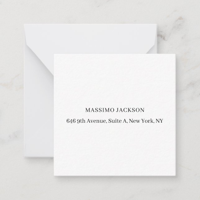 Professional elegant modern minimalist add name card (Front)