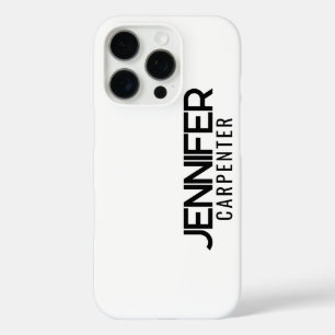 Professional elegant modern minimalist add name iPhone 16 pro case