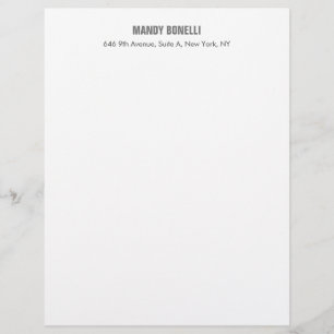 Professional elegant modern minimalist add name custom letterhead