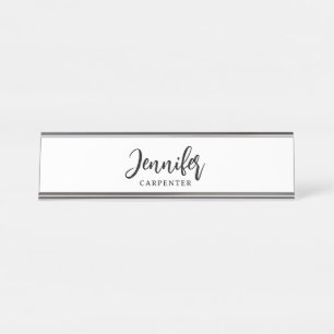 Professional elegant modern minimalist add name desk name plate