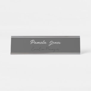 Professional elegant modern minimalist add name desk name plate