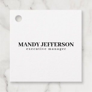 Professional elegant modern minimalist add name favour tags