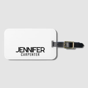 Professional elegant modern minimalist add name luggage tag