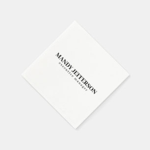 Professional elegant modern minimalist add name napkin