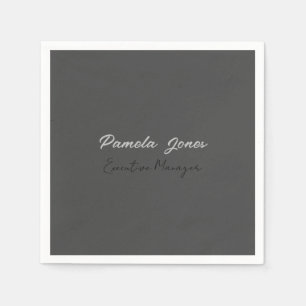 Professional elegant modern minimalist add name napkin