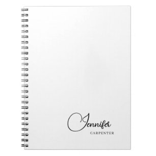 Professional elegant modern minimalist add name notebook