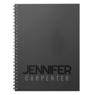 Professional elegant modern minimalist add name notebook