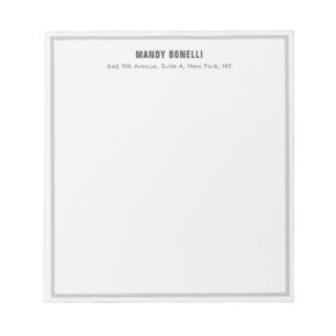 Professional elegant modern minimalist add name notepad
